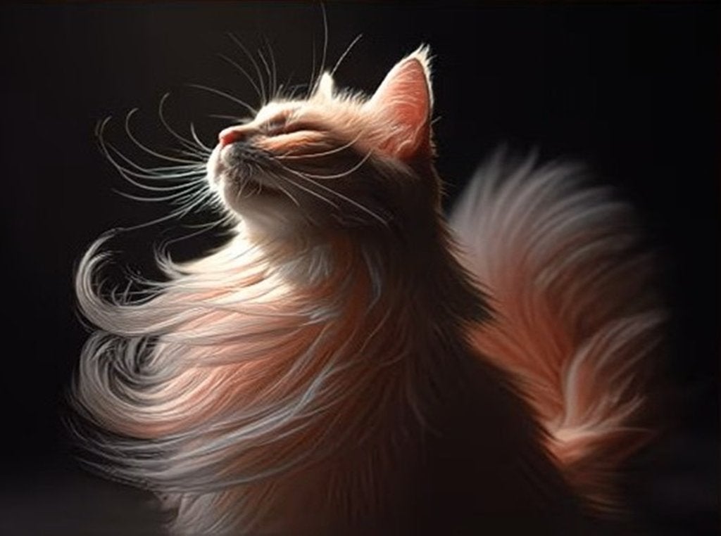 50x40cm Diamond painting poes langharig (rond) nr 99, Hobby en Vrije tijd, Verzenden, Nieuw, Meerkleurig, Overige materialen