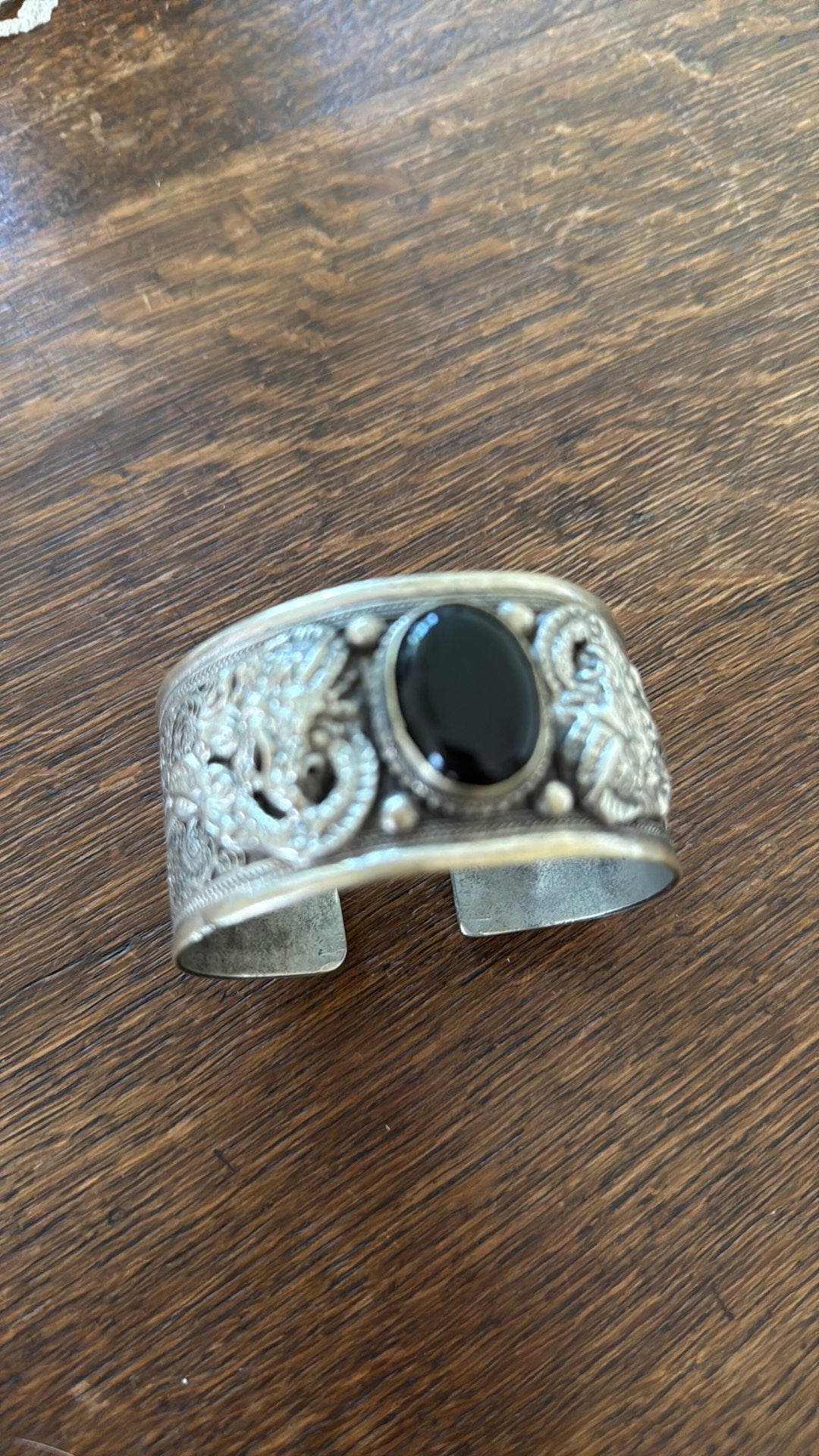 Tibetaanse herenarmband met onyx, Antiek en Kunst, Ophalen