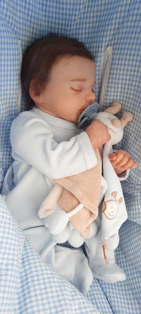 Reborn baby Thomas asleep, Collections, Poupées, Neuf, Baby Pop, Réaliste ou Reborn, Enlèvement ou Envoi