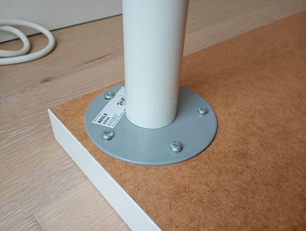 witte bureautafel  Ikea LINNMON, Ophalen, Demontabel, Gebruikt, 150 cm