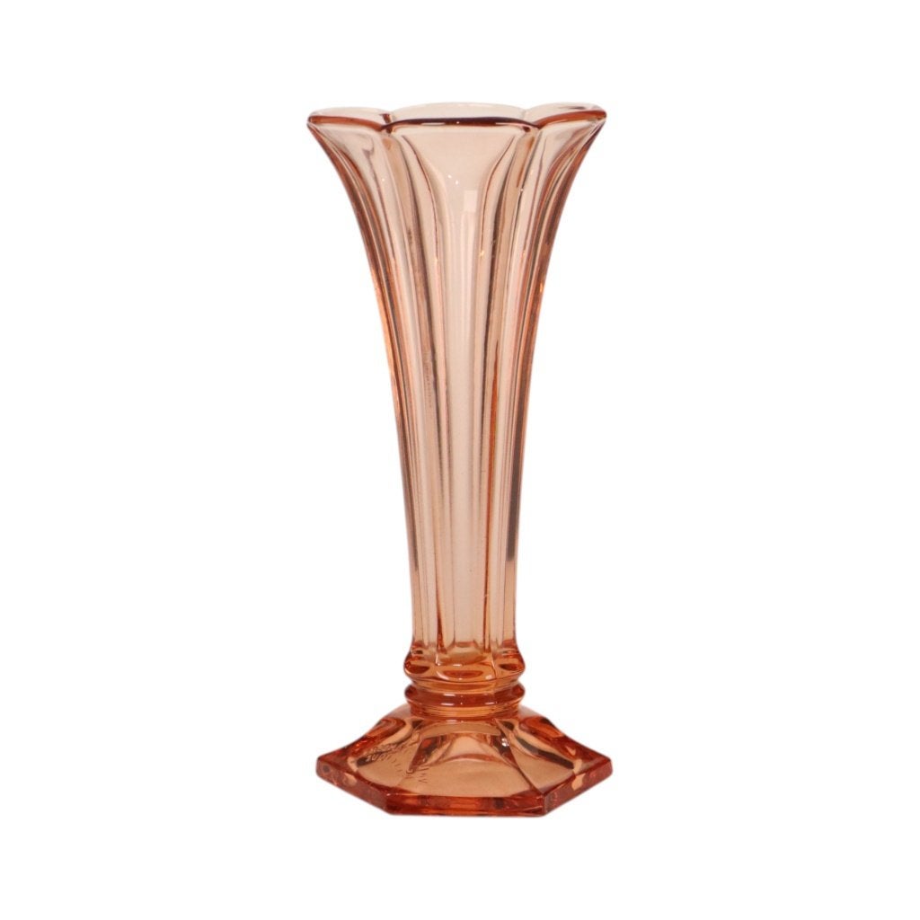 Roze Rosaline Art Deco Vaas VSL Luxval Americain 23cm, Ophalen of Verzenden