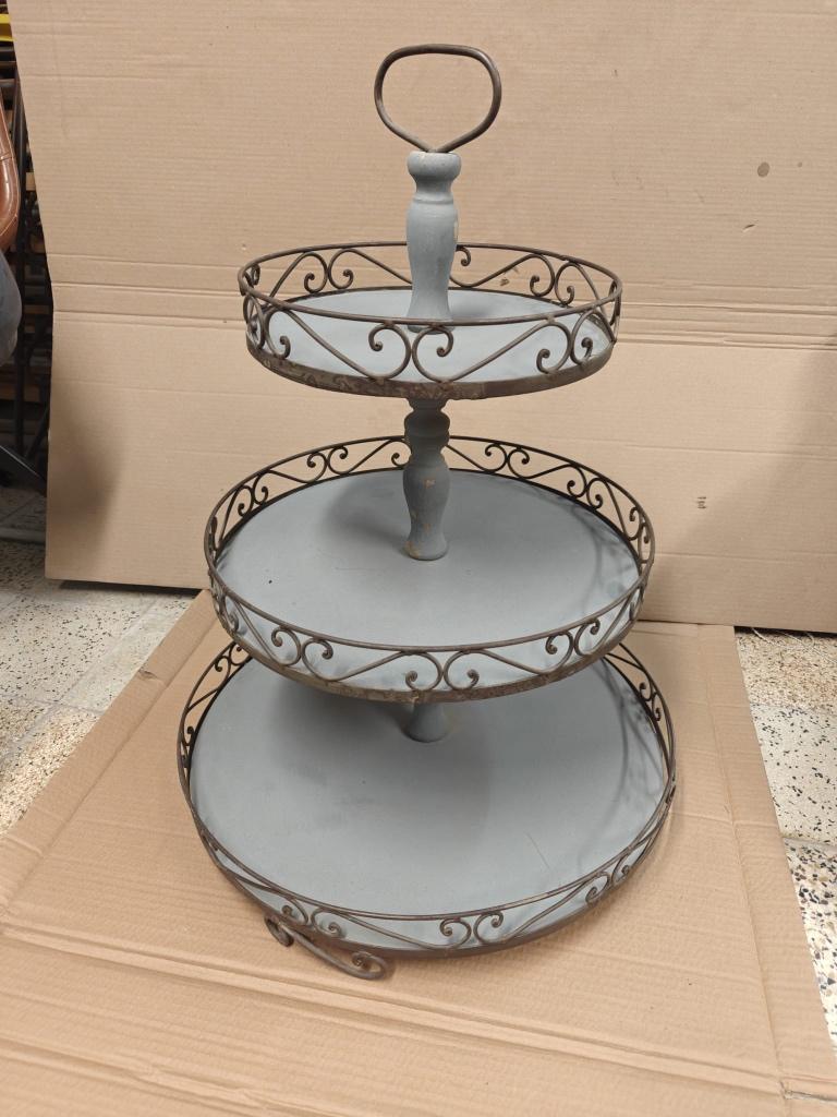 Vintage presentatie schalen, Enlèvement, Utilisé, Rond, Bois