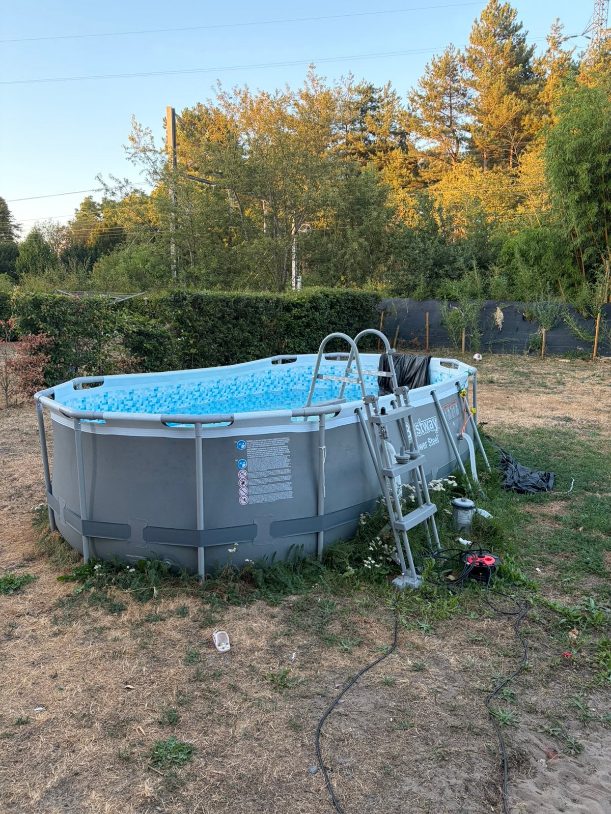Zwembad, Tuin en Terras, Ophalen, Gebruikt, 200 tot 300 cm, Ovaal