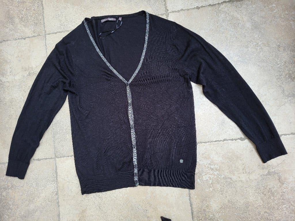 Mooie zwarte zilver gilet mt Large, Kleding | Dames, Lola & Liza, Maat 42/44 (L), Ophalen of Verzenden, Gedragen