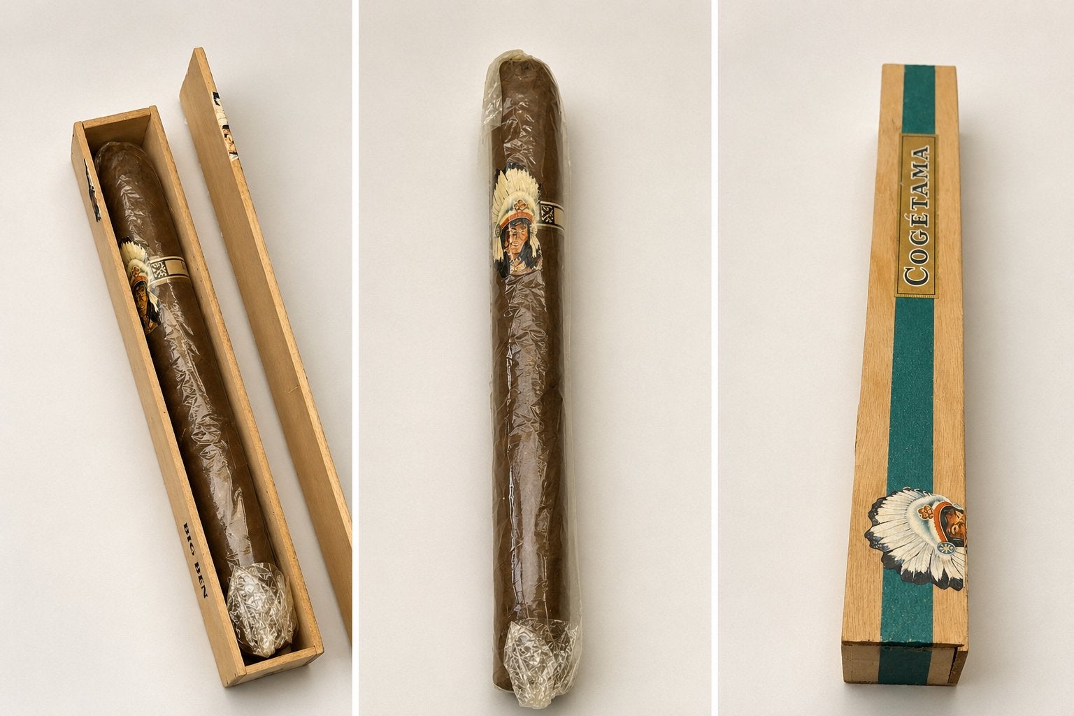 Vintage Cogétama Big Ben reuzensigaar in houten kist, Enlèvement, Neuf, Autres types