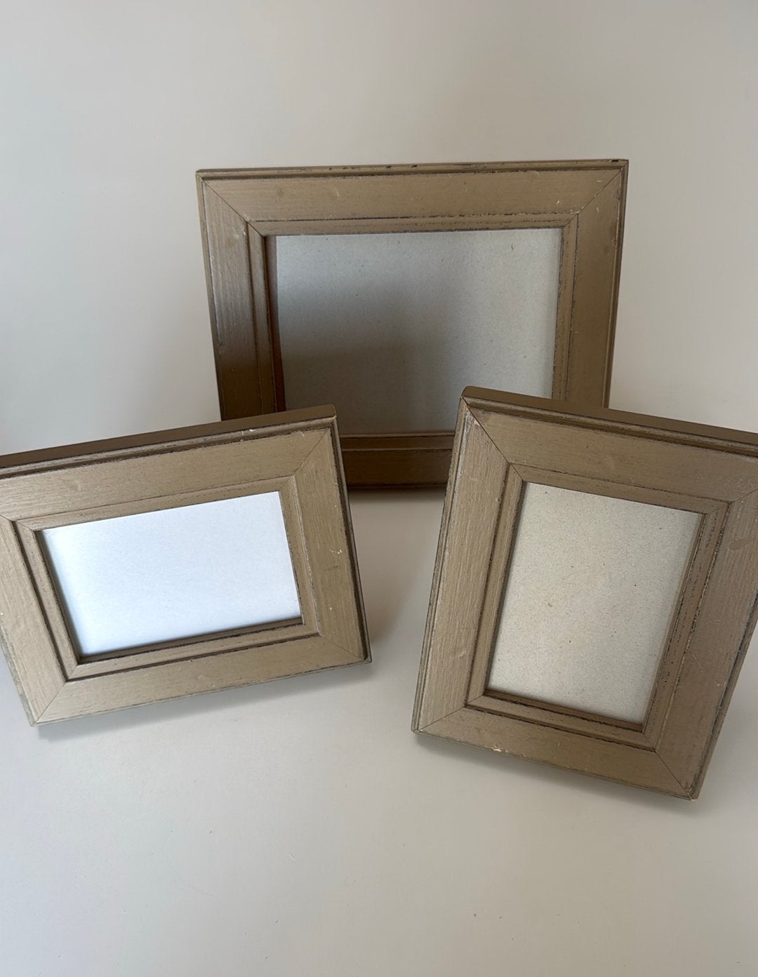 3 decoratieve fotokaders – landelijke / vintage stijl, Audio, Tv en Foto, Fotografie | Fotolijsten, Zo goed als nieuw, Beige, Ophalen