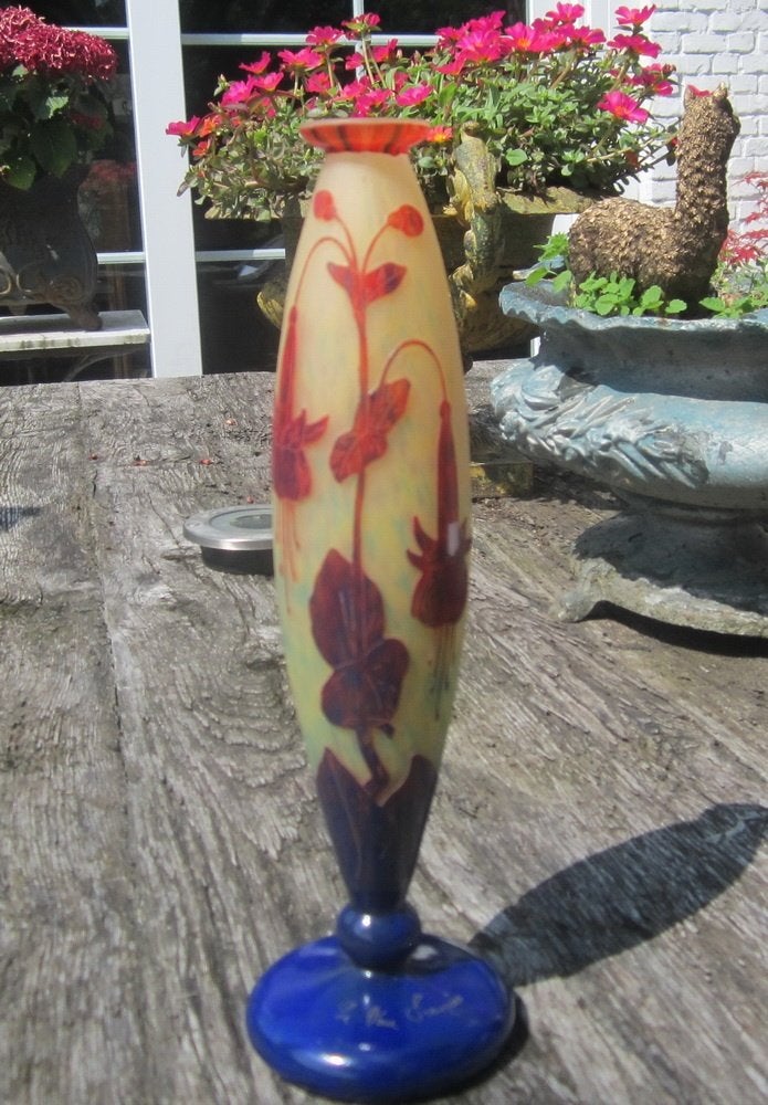 Antieke Le Verre Français vaas Ch Schneider ca 1924-27, Antiek en Kunst, Verzenden