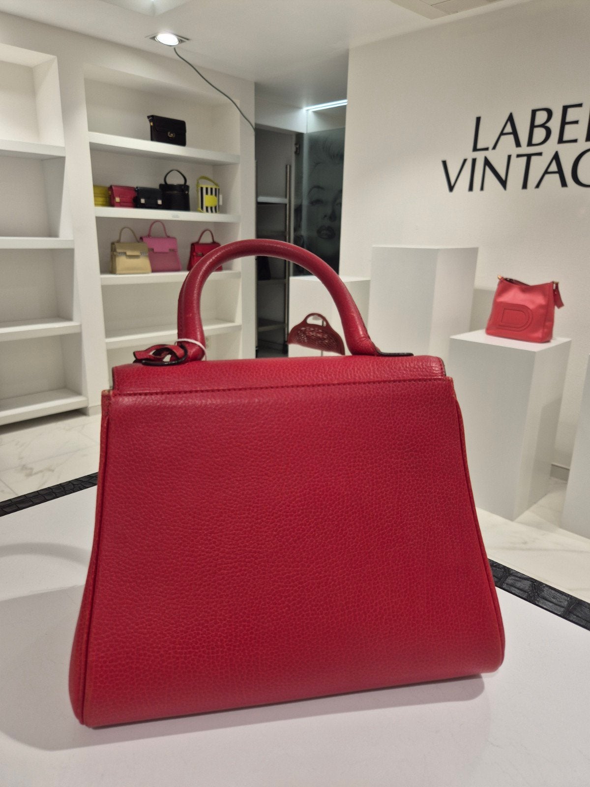 Delvaux Brillant PM in Acier, Handtassen en Accessoires, Ophalen, Gebruikt, Rood, Handtas