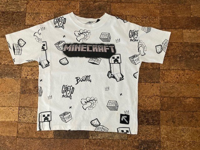 T-shirt Zara Minecraft 130 cm, Jongen of Meisje, Ophalen of Verzenden, Zo goed als nieuw, Zara
