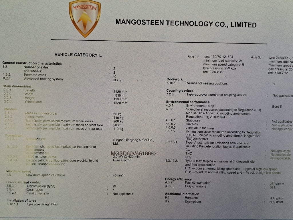 Electrische scooter, Ophalen, Overige modellen, Elektrisch, Klasse B (45 km/u)