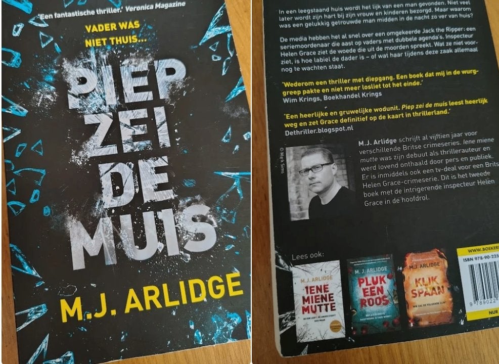 Piep zei de muis aj arlidge, Envoi, Comme neuf, M.J. Arlidge, Pays-Bas