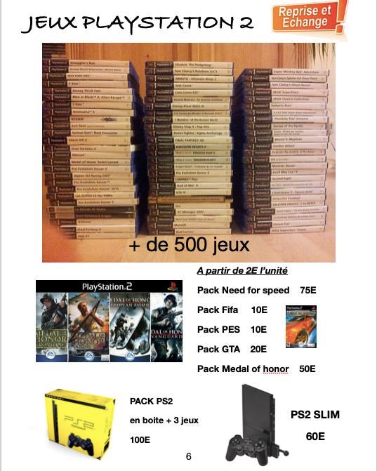 Achat vente échange Jeux ps2 - ps3, Enlèvement, Comme neuf