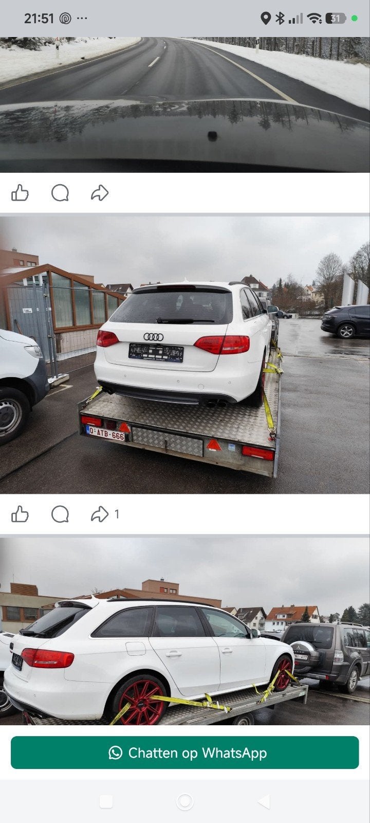 auto trailer te huren 80€ per dag kg 2700 mtm, Ophalen of Verzenden