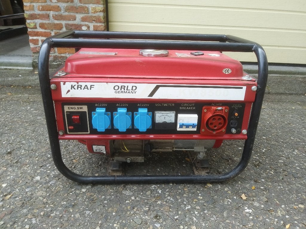 KraftWorld KW8500 generator, defect, geen spanning meer, Ophalen, Gebruikt, Minder dan 5 kVA, Benzine