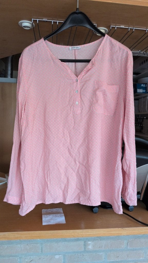 chemisier rose de Damart- 50 - 8€, Enlèvement ou Envoi, Rose, Comme neuf, Chemisier ou Tunique