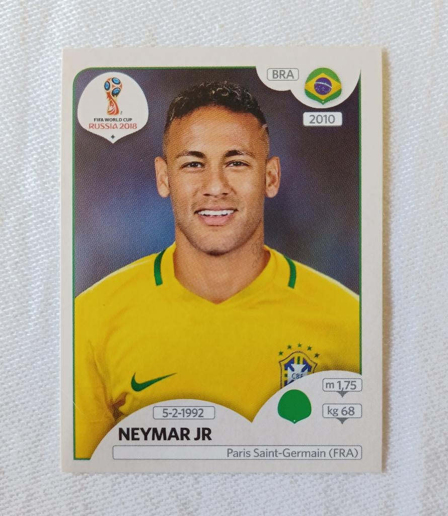 Sticker Neymar Jr. - WK 2018, Ophalen of Verzenden, Zo goed als nieuw, Sticker