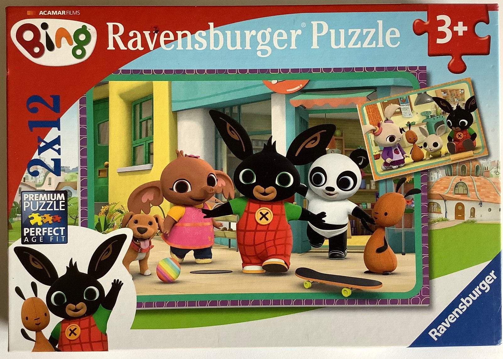 2 puzzels thema Bing - Ravensburger, Ophalen, 10 tot 50 stukjes, Zo goed als nieuw, 2 tot 4 jaar