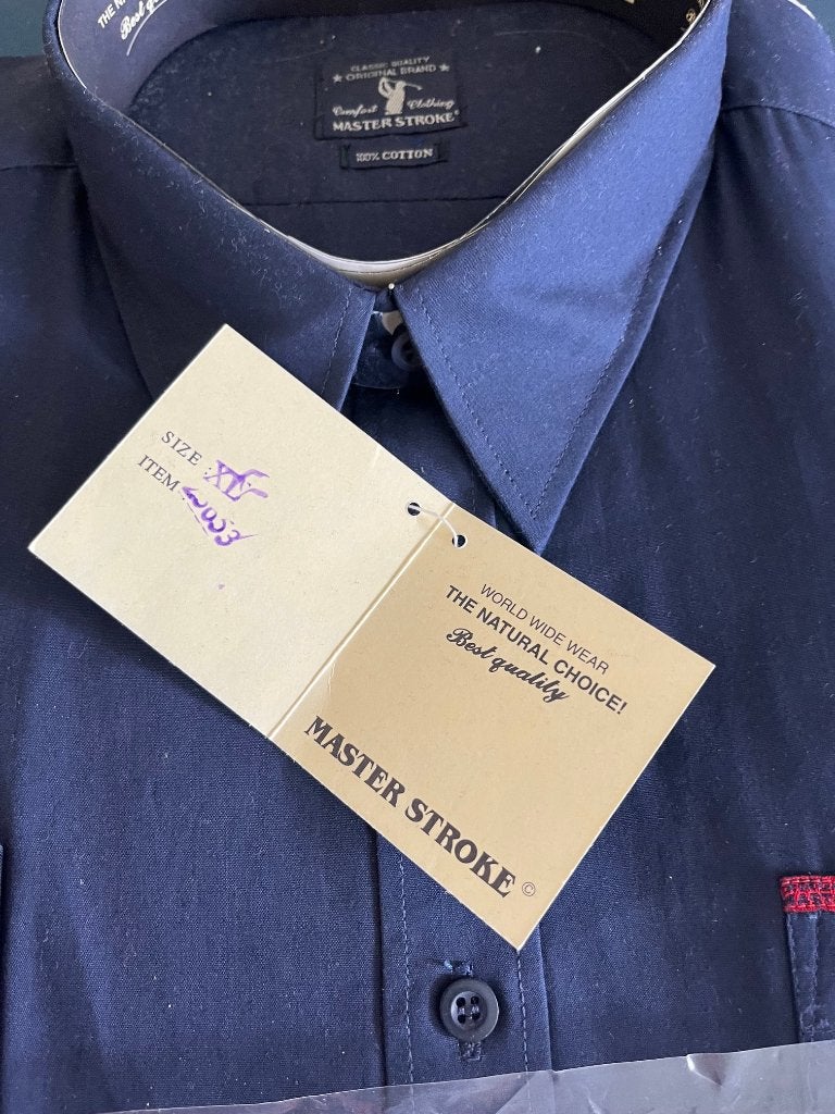 nieuw herenhemd; merk: Master Stroke, Kleding | Heren, Overhemden, Blauw, Nieuw, Ophalen of Verzenden, Master Stroke