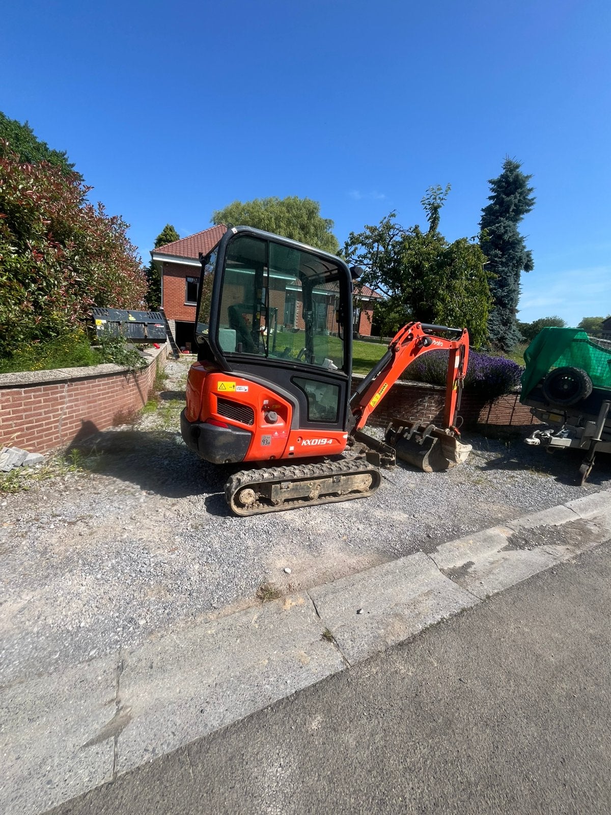 Kx019 kubota, Enlèvement