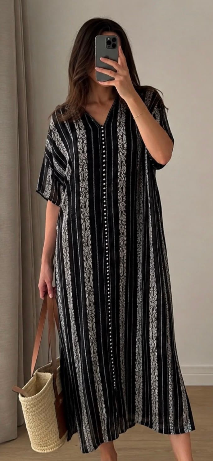Kaftan/elegante Marokkaanse jurk — Jawhara Fabric, Kleding | Dames, Ophalen of Verzenden, Zo goed als nieuw, Wit