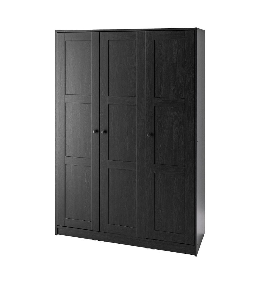 Armoire 3 portes, noir IKEA, Maison & Meubles, Enlèvement, Utilisé