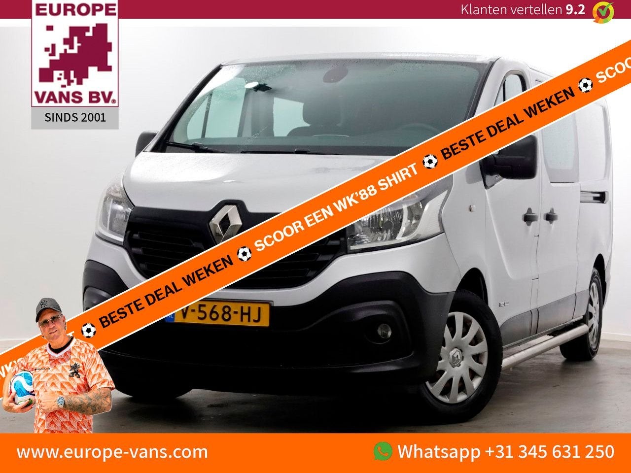 Renault Trafic 1.6 dCi 145pk E6 L2H1 D.C. Comfort Airco/Came, Auto's, Bestelwagens en Lichte vracht, Parkeersensor, Bedrijf, Te koop