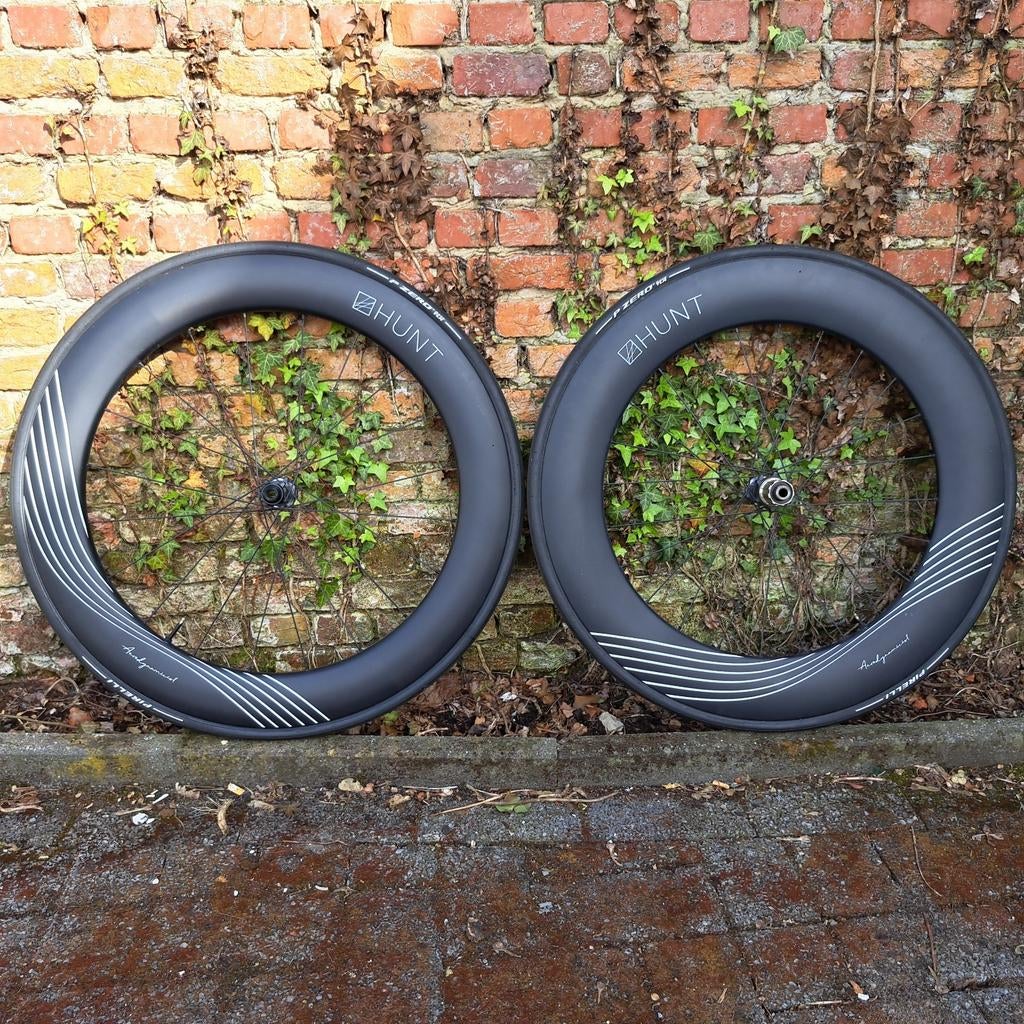 HUNT Carbon Disc Wielset 73/87 mm – slechts 500 km, topstaat, Fietsen en Brommers, Fietsonderdelen, Hunt, Racefiets, Zo goed als nieuw