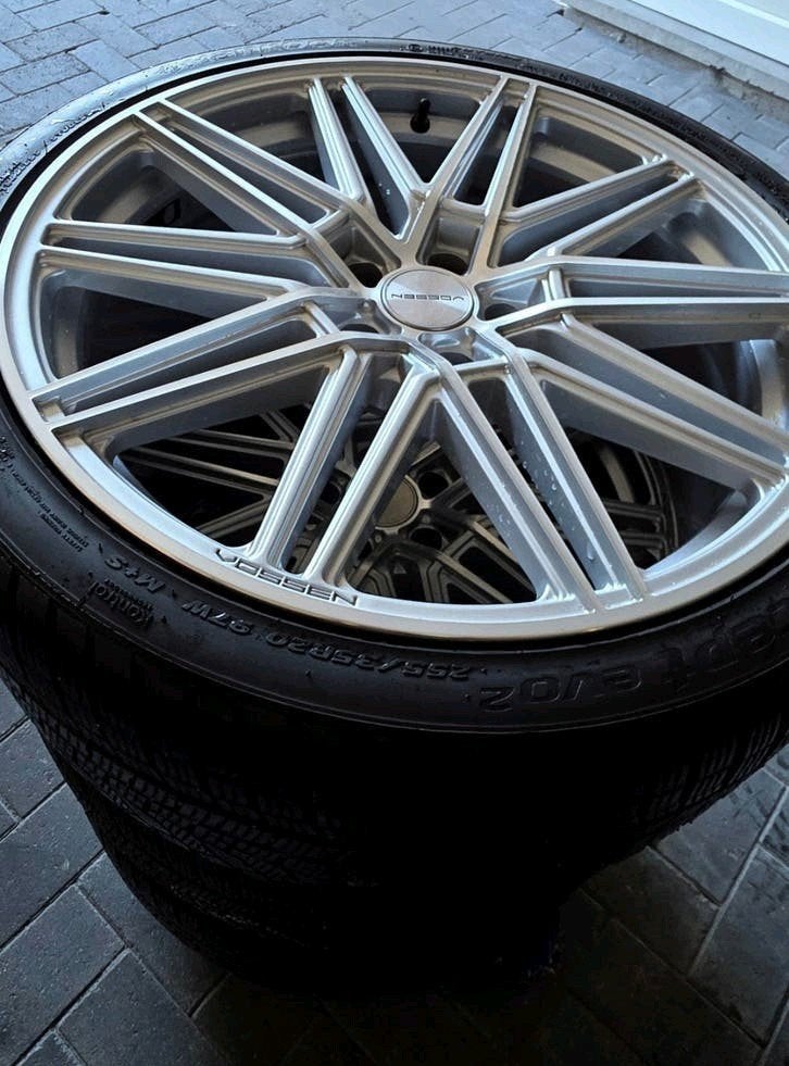 Mooie set Originele Vossen 20inch mt Hankook winterice 5x112, Enlèvement, Pneus et Jantes