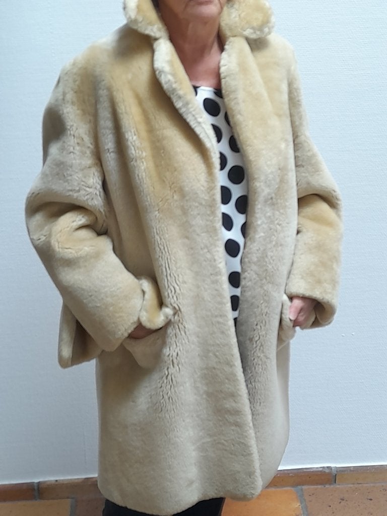 Manteau vintage en mouton doré, Kleding | Dames, Jassen | Winter, Sans marque, Beige, Gedragen, Ophalen