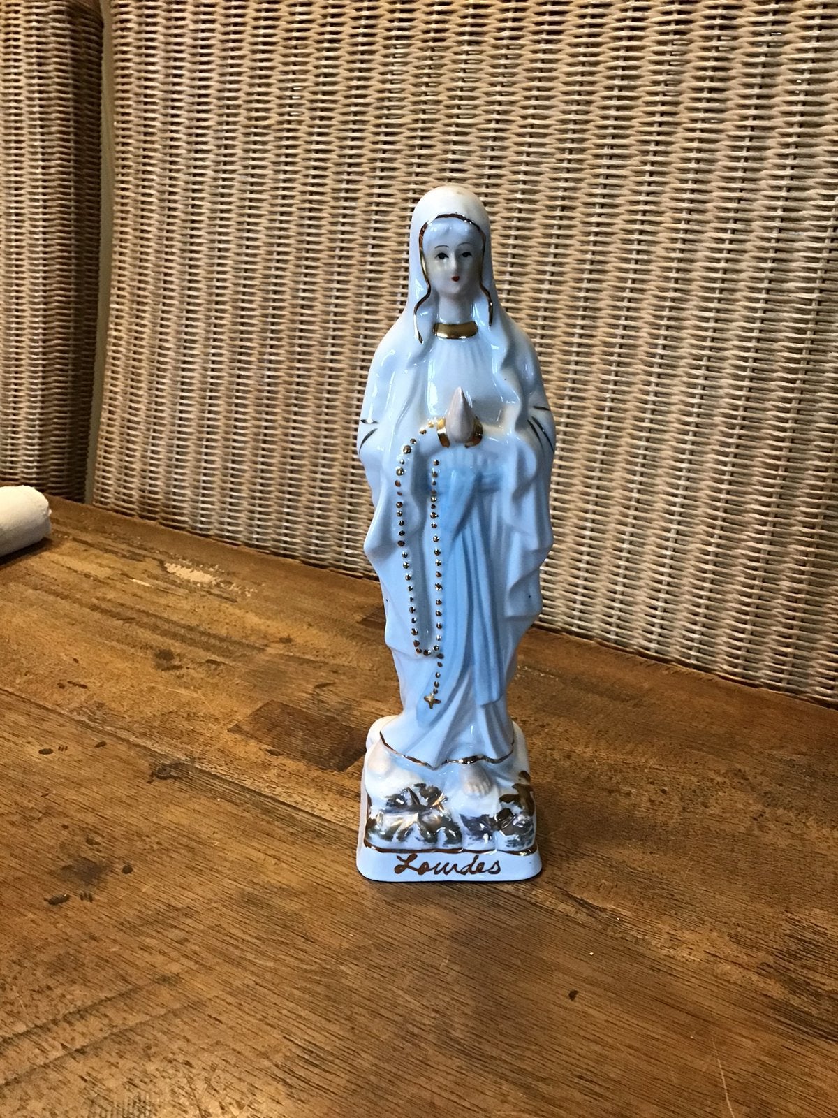 Statue de Lourdes de la Vierge Marie en porcelaine, Enlèvement ou Envoi, Comme neuf