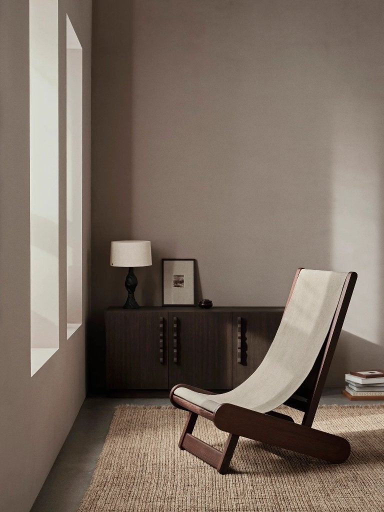 Ferm Living Hemi Lounge Chair / Loungestoel (2 beschikbaar), Huis en Inrichting, Ophalen, Nieuw, Hout, Modern