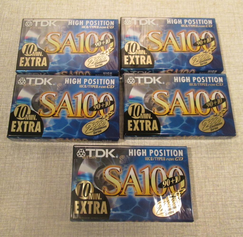 5 Nieuwe Cassettebandjes - TDK SA100 - Sealed, Cd's en Dvd's, Cassettebandjes, Ophalen of Verzenden, Nieuw in verpakking, 2 t/m 25 bandjes