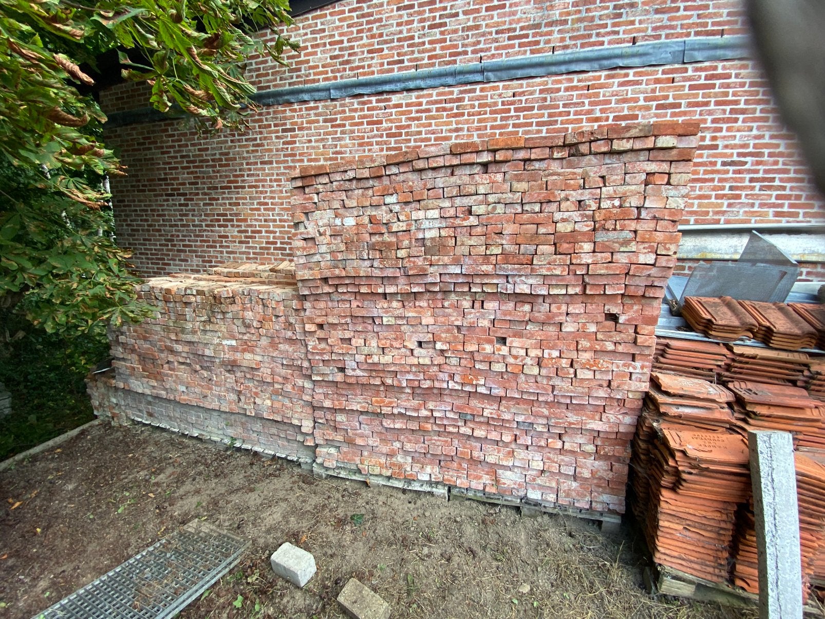 Groot lot oude machinesteen - oud beerse - 200 vierkante m2, Doe-het-zelf en Bouw, Ophalen, Gebruikt