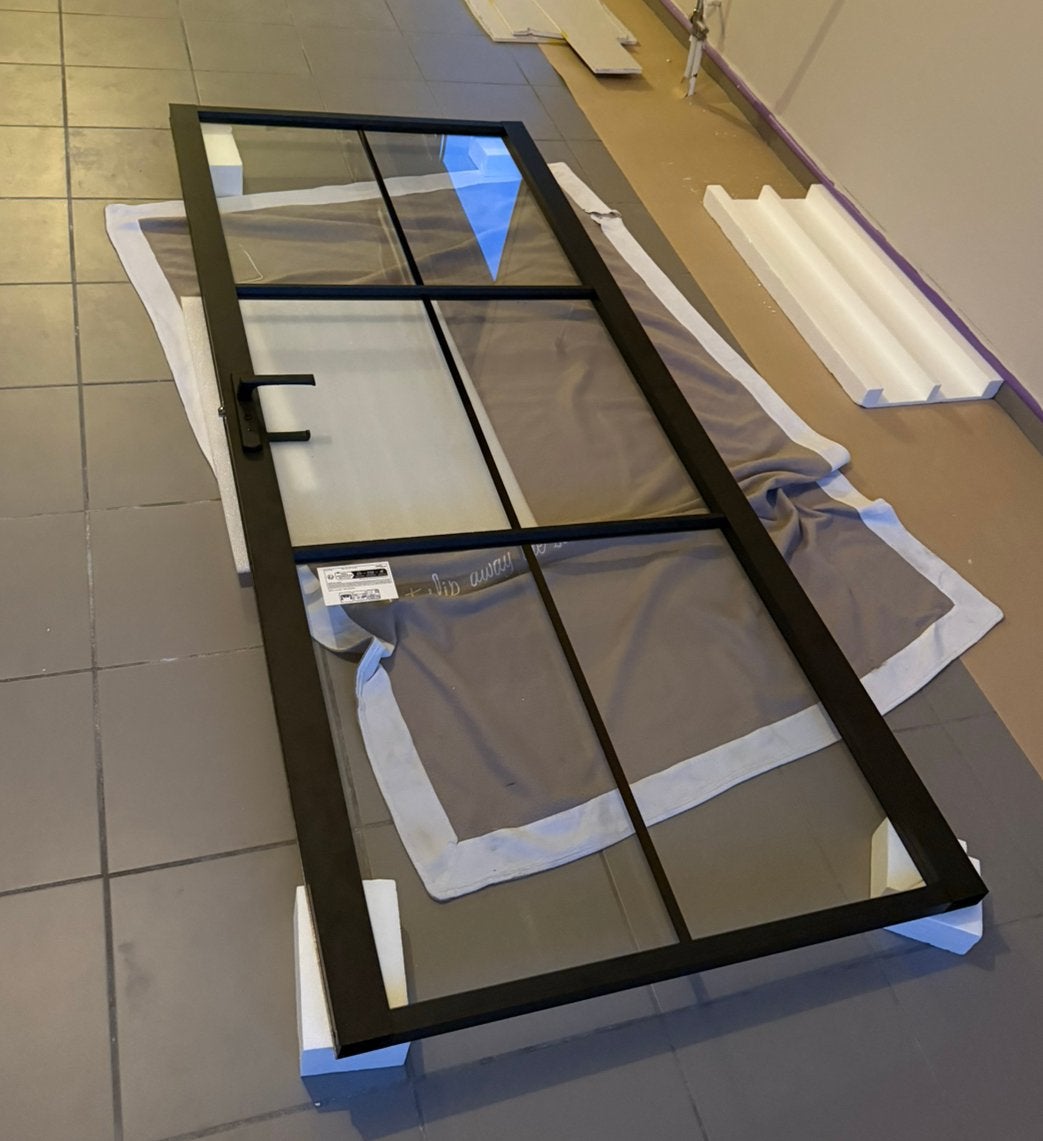 NIEUW! Aluminium/staal look industriele deur, Ophalen, Zo goed als nieuw, Aluminium