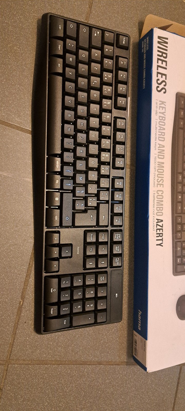 WIRELESS KEYBOARD AND MOUSE COMBO AZERTY, Computers en Software, Ophalen, Toetsenbord en muis-set, Draadloos, Nieuw