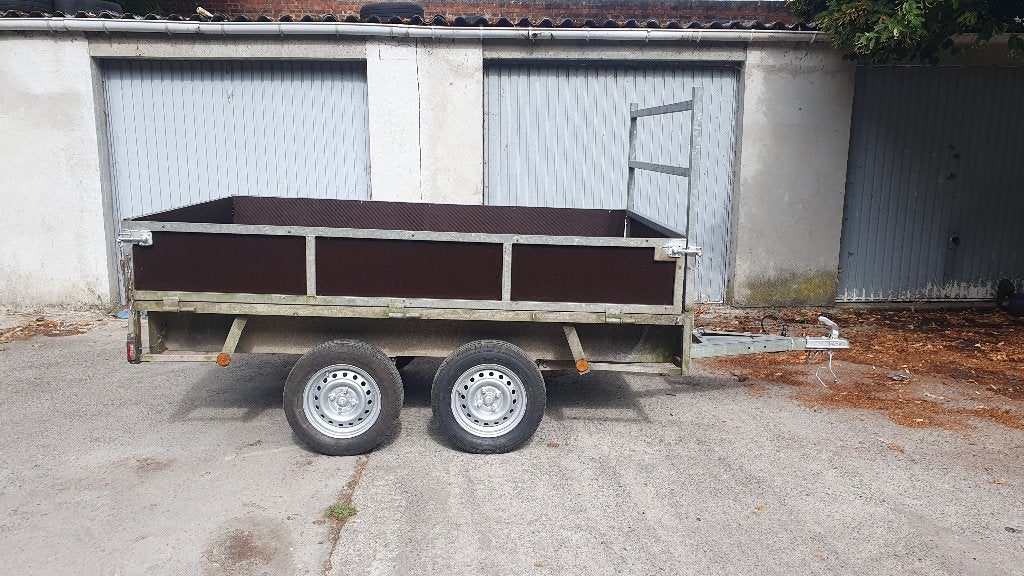 Remorque double essieux 750kg 2,57cm/1,55cm, Ophalen of Verzenden, Zo goed als nieuw