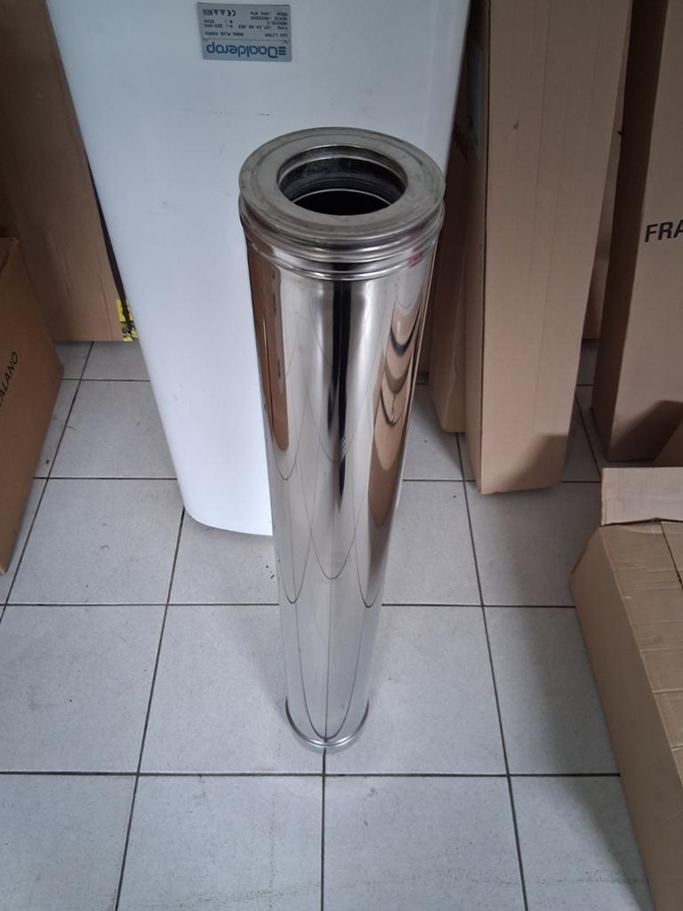 5x 1 meter dubbel wandig 80mm pelletkachel ..., Enlèvement ou Envoi