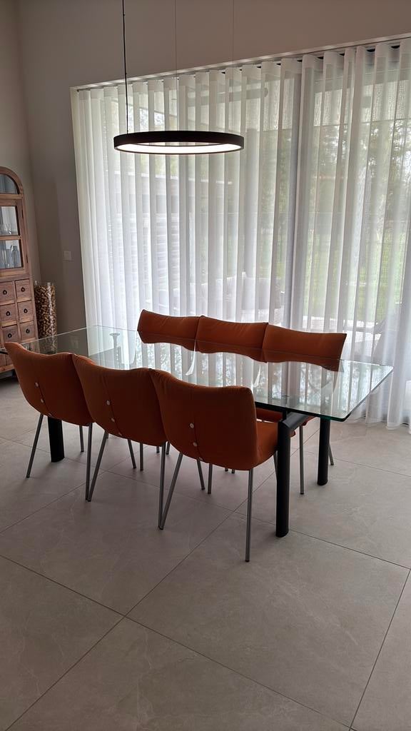 6 vintage Design stoelen Ligne roset calin., Ophalen, Design, Zo goed als nieuw, Stof