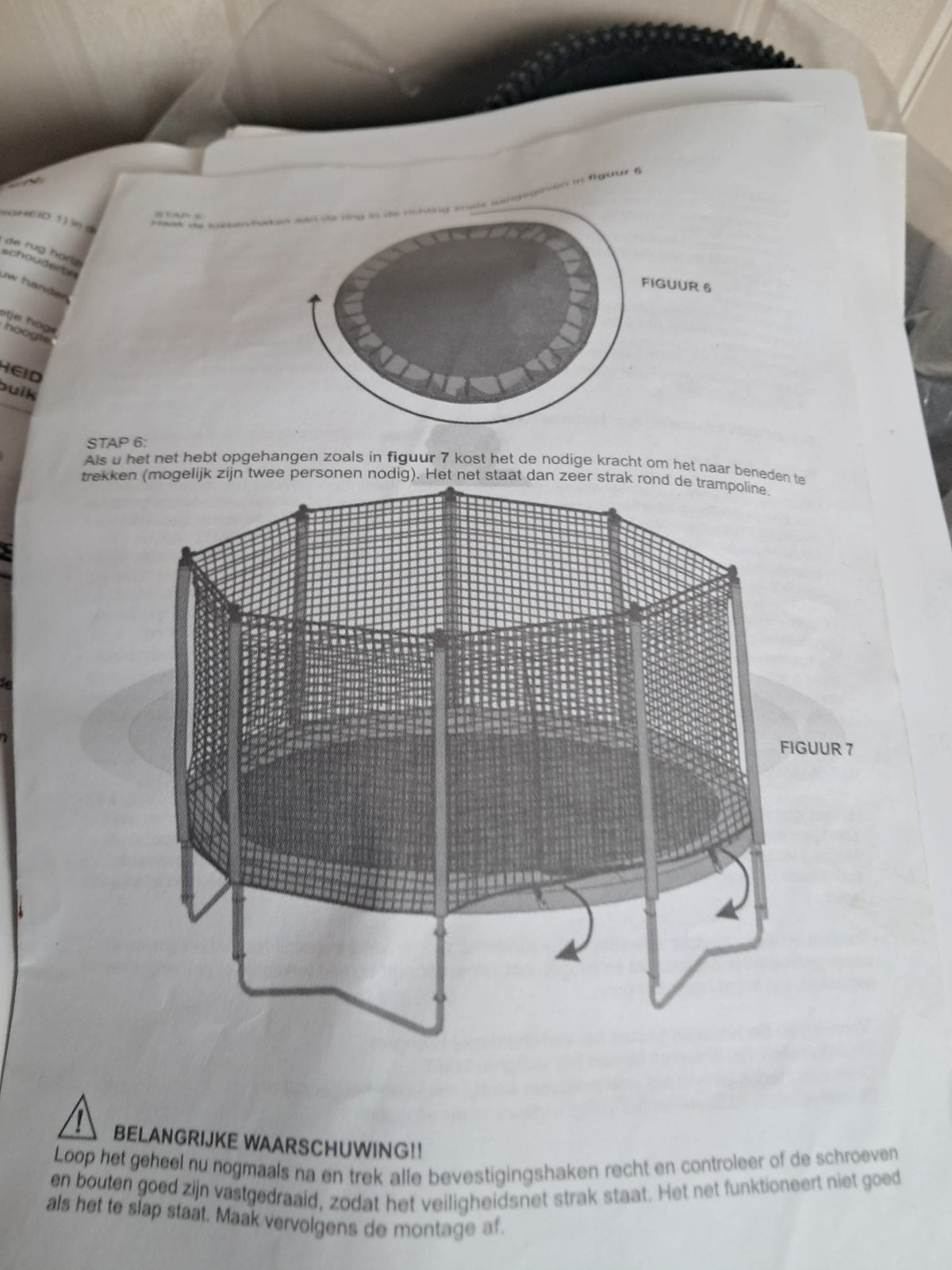 Trampoline 244 centimeter, Ophalen, Gebruikt