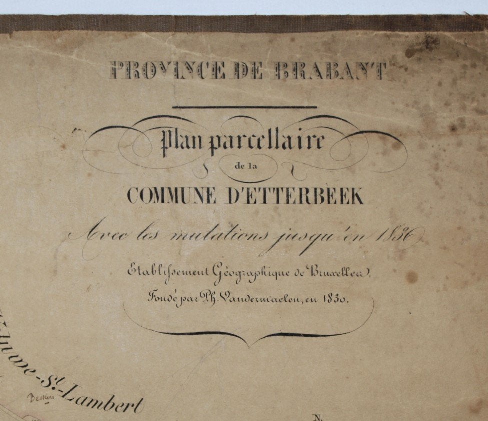 oude kaart Etterbeek, Ph. Vandermaelen, 19de eeuw, Ophalen