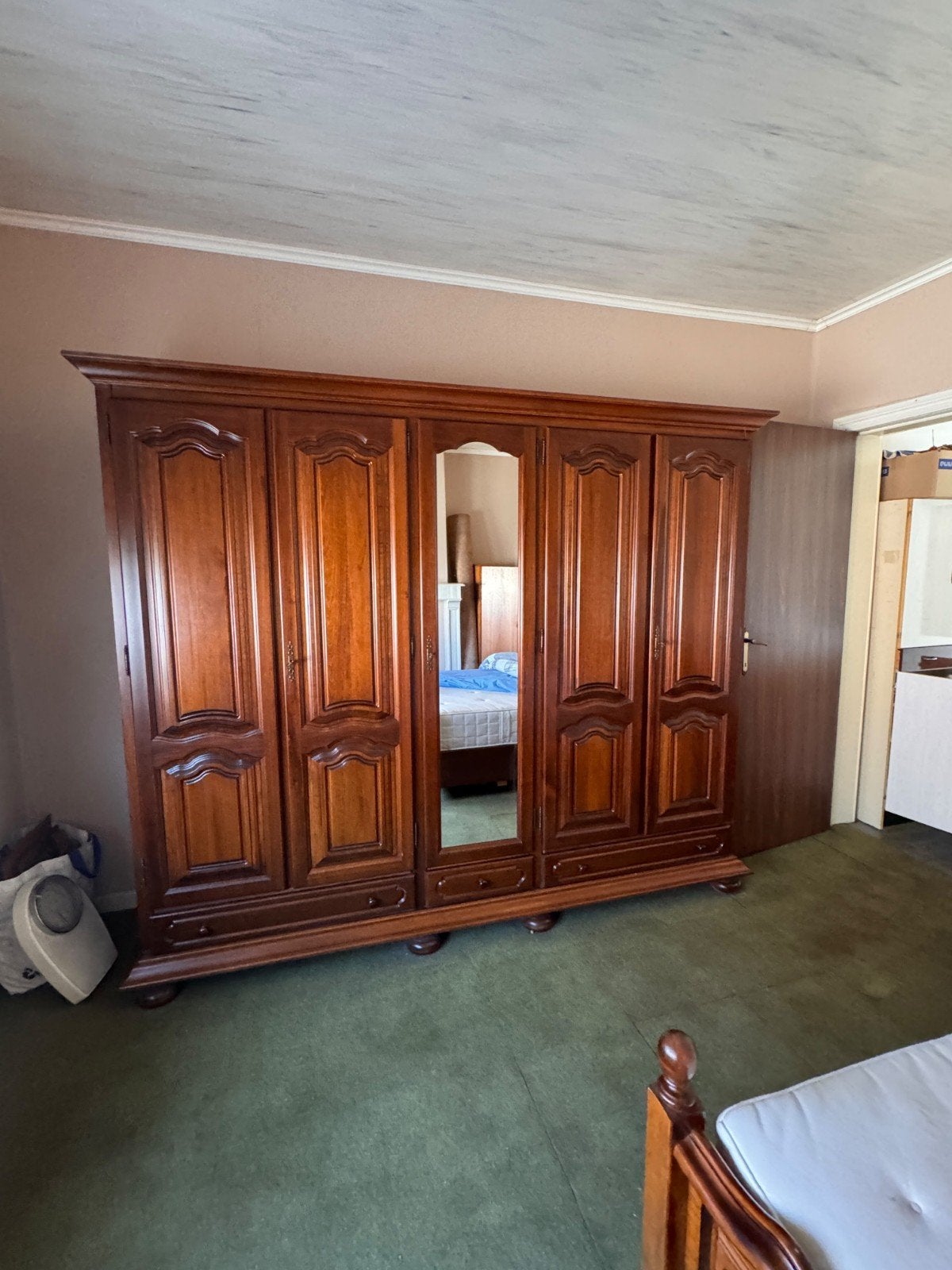Complete Klassieke Eiken Slaapkamerset, Huis en Inrichting, Slaapkamer | Complete slaapkamers, Ophalen, Gebruikt, Tweepersoons