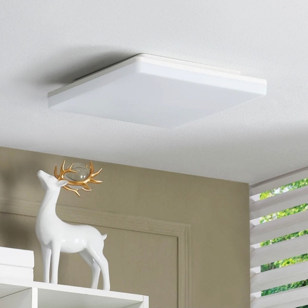 Prios Artin LED plafondlamp, hoekig, 28 cm, Huis en Inrichting, Lampen | Plafondlampen, Ophalen, Kunststof, Modern, LED