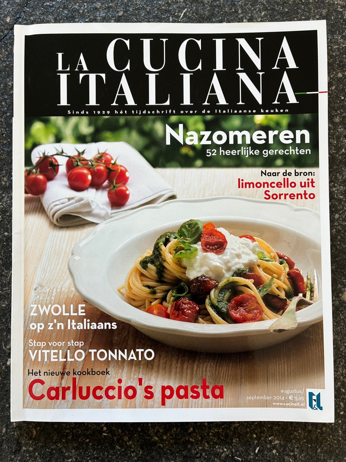 Tijdschrift over de Italiaanse keuken, Boeken, Ophalen of Verzenden, Zo goed als nieuw, Italië, Overige typen