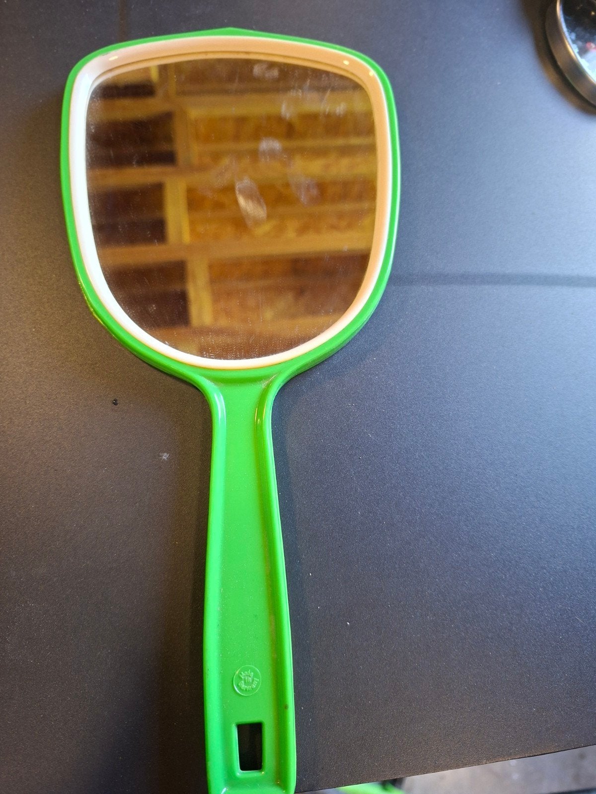 Retro spiegel groen, Antiek en Kunst, Ophalen of Verzenden