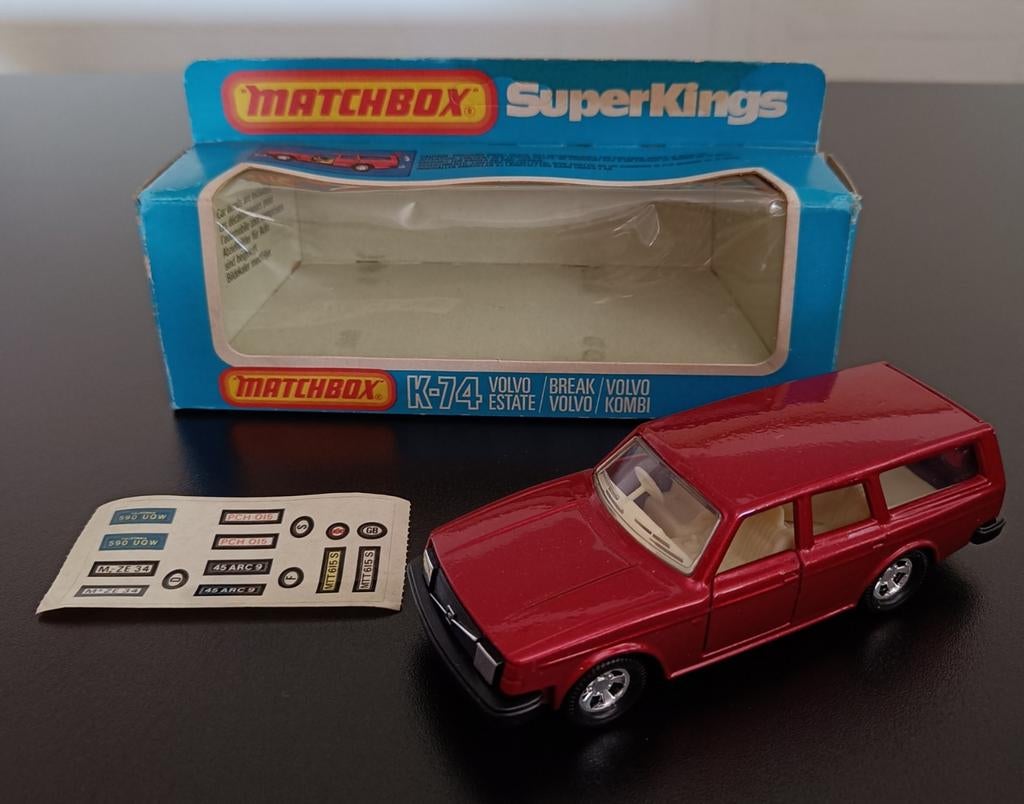 Boîte d'allumettes Super Kings K-74 Volvo Estate., Enlèvement