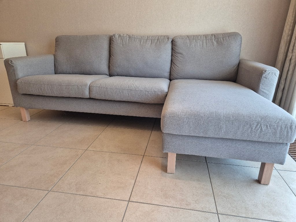Nieuwe grijze 3 zit zetel van ikea, Ophalen, Nieuw, Driepersoons, Hoekbank