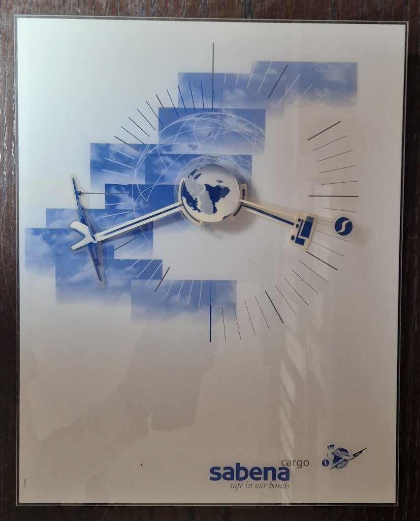 Horloge murale SABENA cargo, Collections, Enlèvement, Comme neuf, Autres types