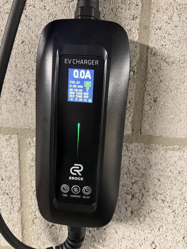 Chargeur mobile EV EROCK Pro avec LCD, ampérage réglable, Enlèvement ou Envoi, Comme neuf, Borne de recharge et Câble de charge