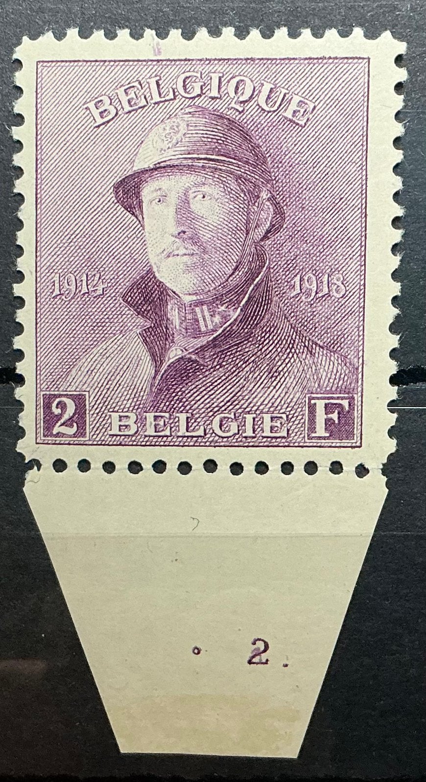 LOT 488. OBP:176. + Plaatnummer 2. Gecentreerd + 70%., Koninklijk huis, Orginele gom, Ophalen of Verzenden, Postfris