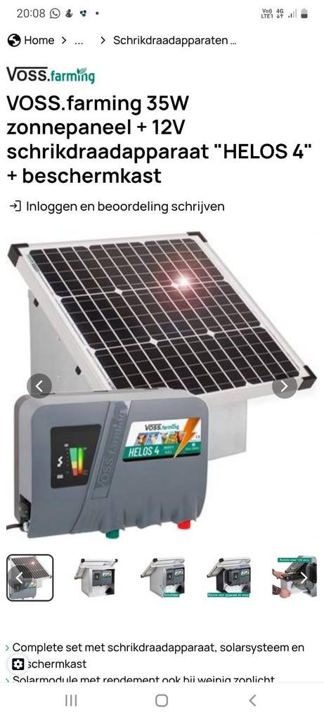 Schrikdraadapparaat met zonnepaneel, Dieren en Toebehoren, Ophalen